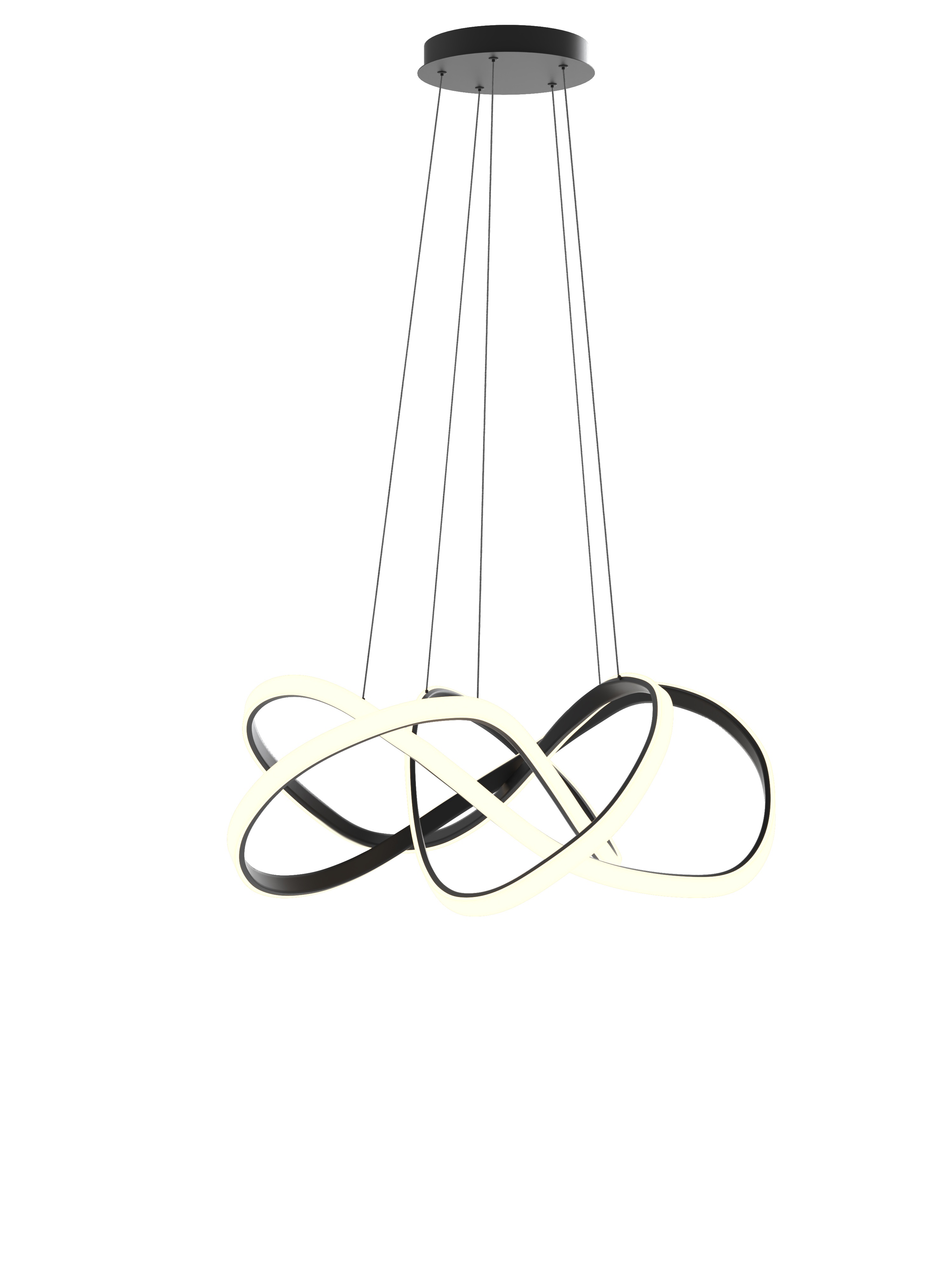 Aviano Arte lampa wisząca 1x138 W czarna 7097-0110