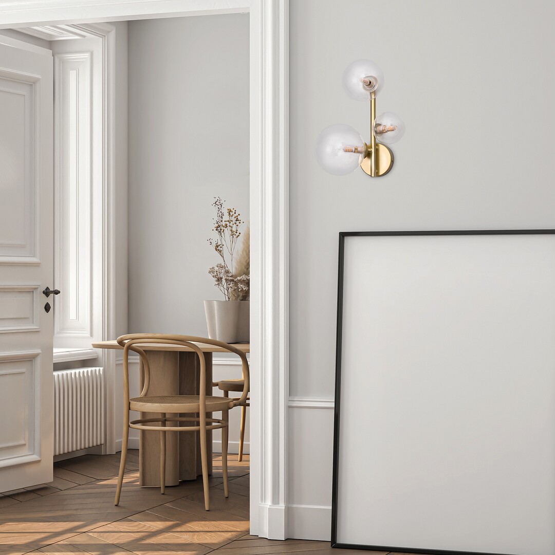 Rabalux Aslov kinkiet 3x28 W przezroczysty-złoty 71299