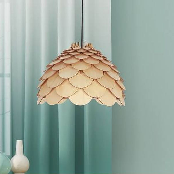 Light Prestige Burgo lampa wisząca 1x60W drewniana LP-101335/1PL