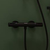 Hansgrohe Ecostat Fine bateria prysznicowa ścienna termostatyczna czarny mat 13324670