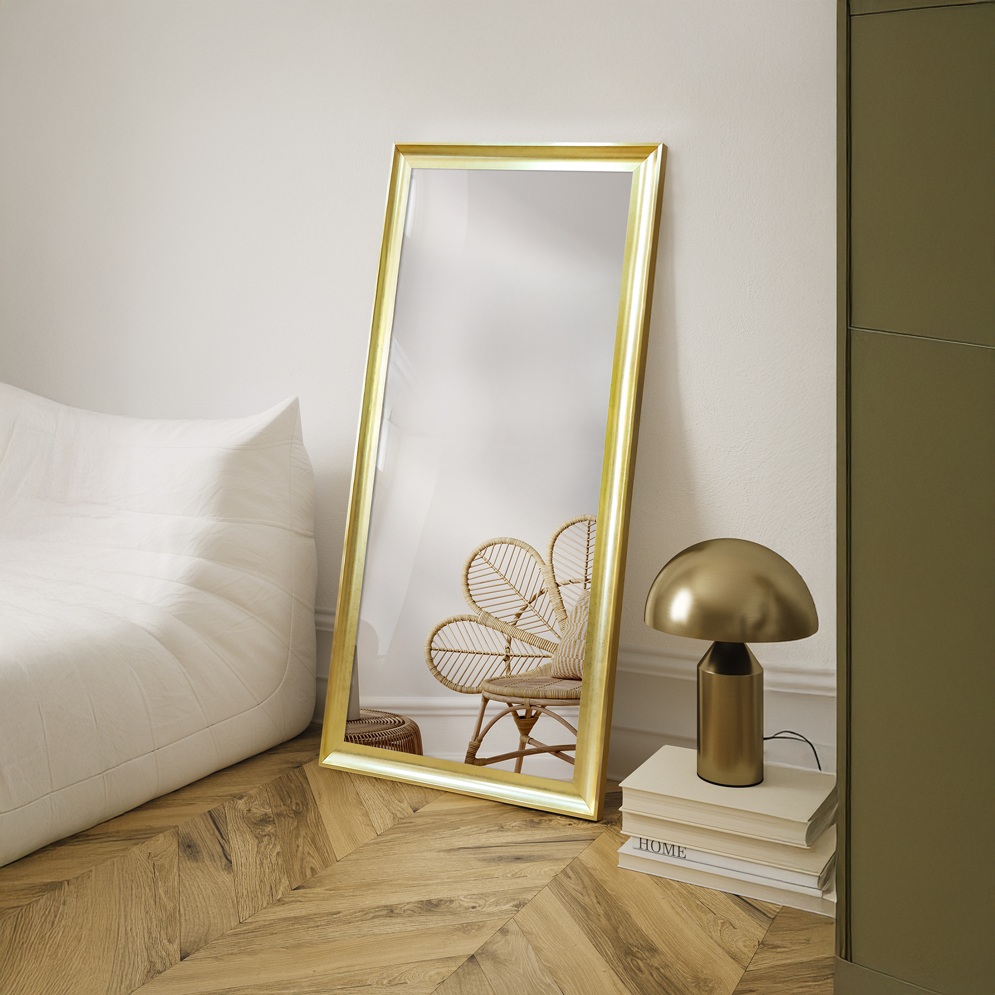 Ars Longa Oslo lustro 78,4x78,4 cm kwadratowe złote OSLO7070-Z