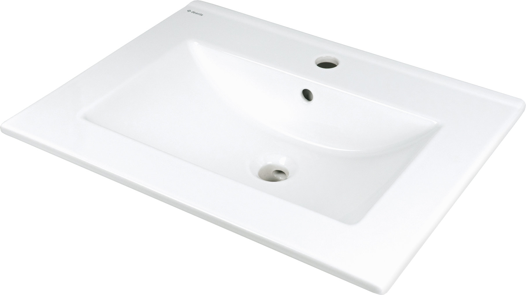 Deante Tubo umywalka 61,5x46,5 cm prostokątna meblowa biała CTU_646M - Wysyłka w 24h