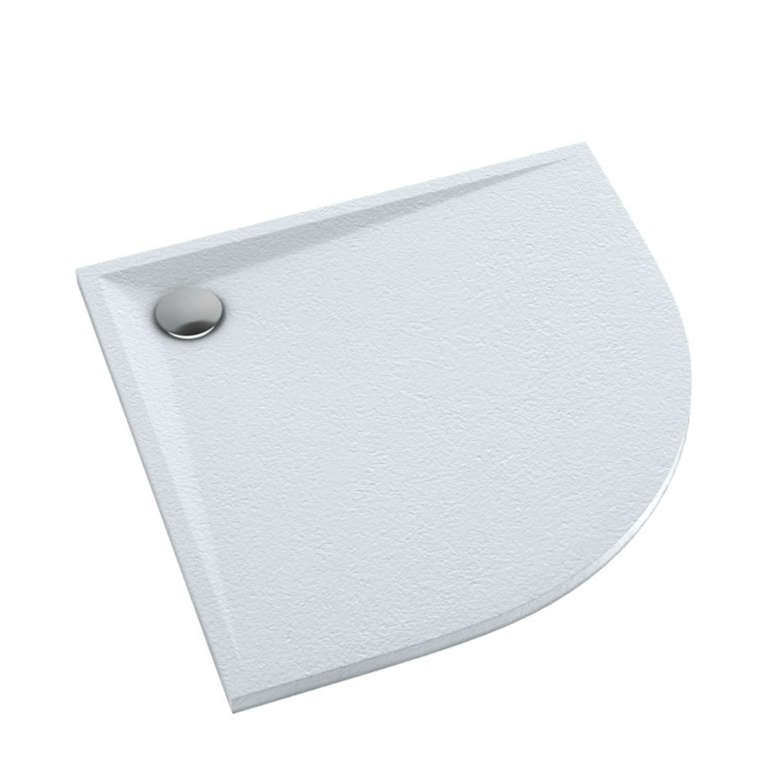 Schedpol Etrusco Grooved White Stone brodzik półokrągły 90x90 cm biały 3.464/B/GR