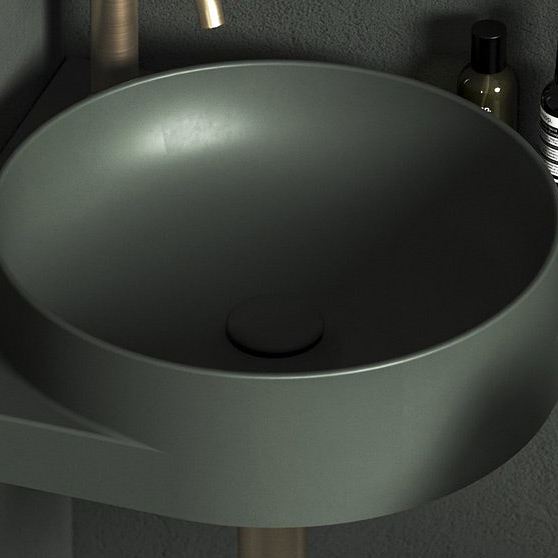 Ravak Flat korek umywalkowy ceramiczny stały grey green X03070