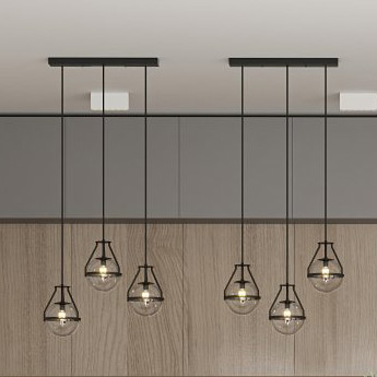 GTV Drop lampa wisząca 3x25 W czarna-przydymiona OS-DRO3-10-DEC
