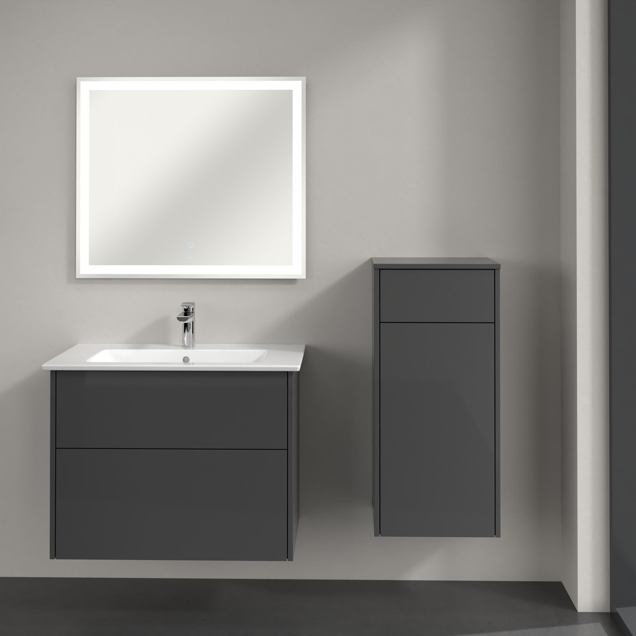 Villeroy & Boch Finero szafka boczna 86 cm wysoka wisząca niski prawa glossy grey C53101FP - Wysyłka w 24h