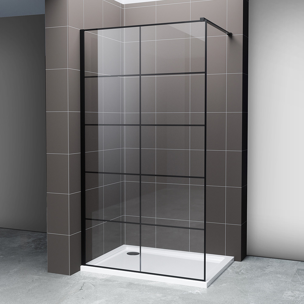 Hagser Agatha Walk-In ścianka prysznicowa 90 cm czarny mat/szkło przezroczyste HGR90000022 - Wysyłka w 24h