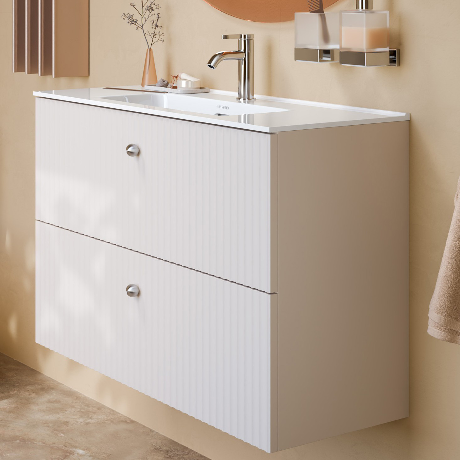 Uptrend Panarea szafka 59,6x38,2x60 cm podumywalkowa wisząca Cloud Grey Mat 005SU6004