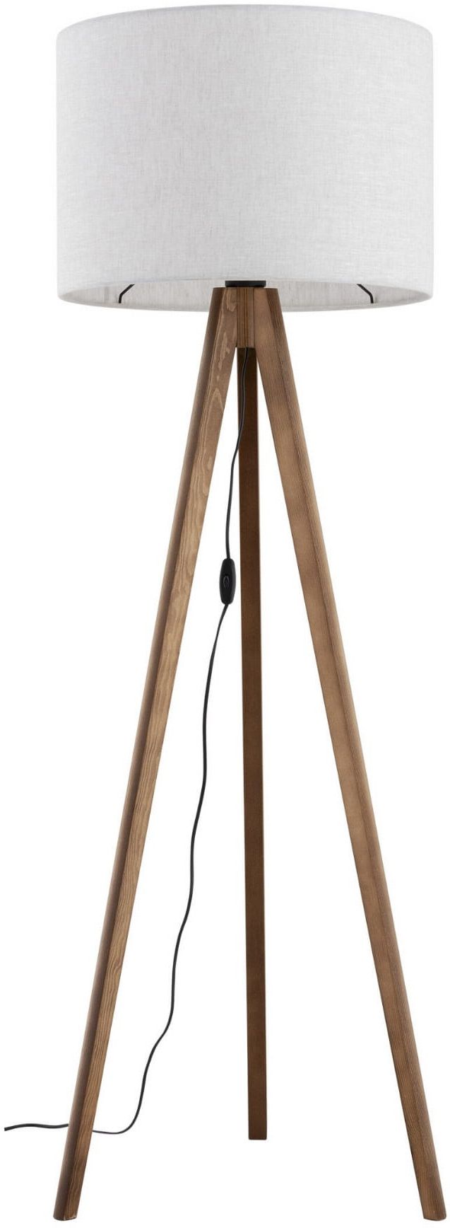 TK Lighting Grand lampa stojąca 1x15 W drewno-len 16004