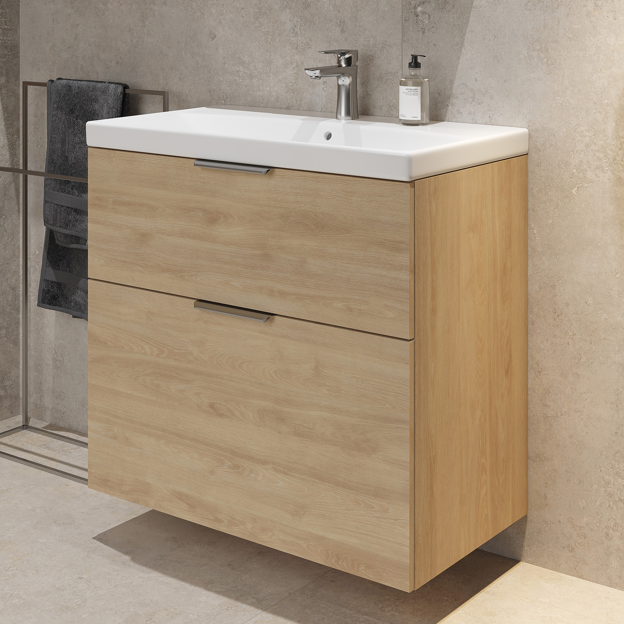 Cersanit City umywalka z szafką 60 cm dąb S4004-134 - Wysyłka w 24h