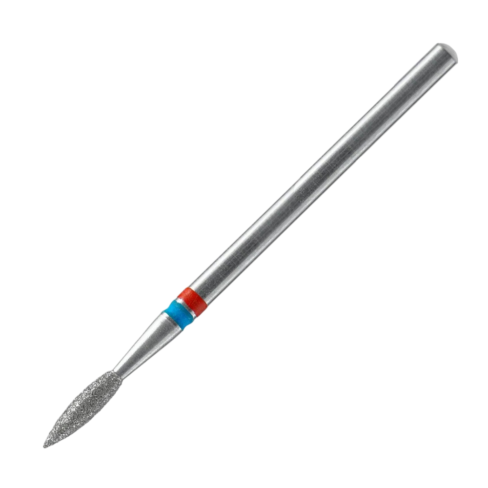 Frez diamentowy DUO płomień ostry czerwono-niebieski Staleks Expert 2,1/8mm