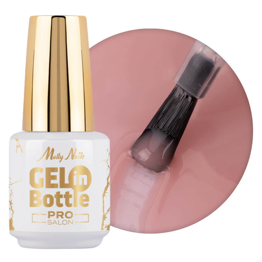Żel budujący w butelce z pędzelkiem Gel in Bottle Molly Nails Pro Salon Naked 15g