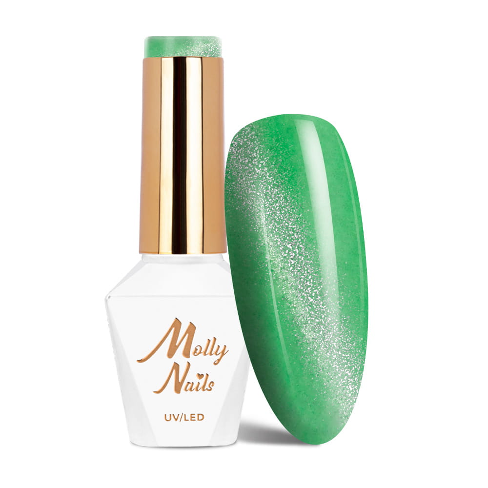 Lakier hybrydowy LED/UV Gel Polish Molly Nails Neon Flashy Cat Eye Nr 177 HEMA/Di-HEMA Free 8g