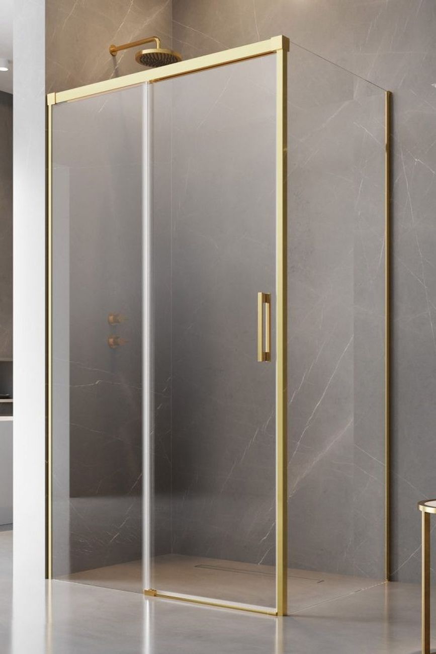 Darmowa Dostawa - Drzwi prysznicowe 100 cm rozsuwane Radaway Idea Gold KDJ 3870400901L