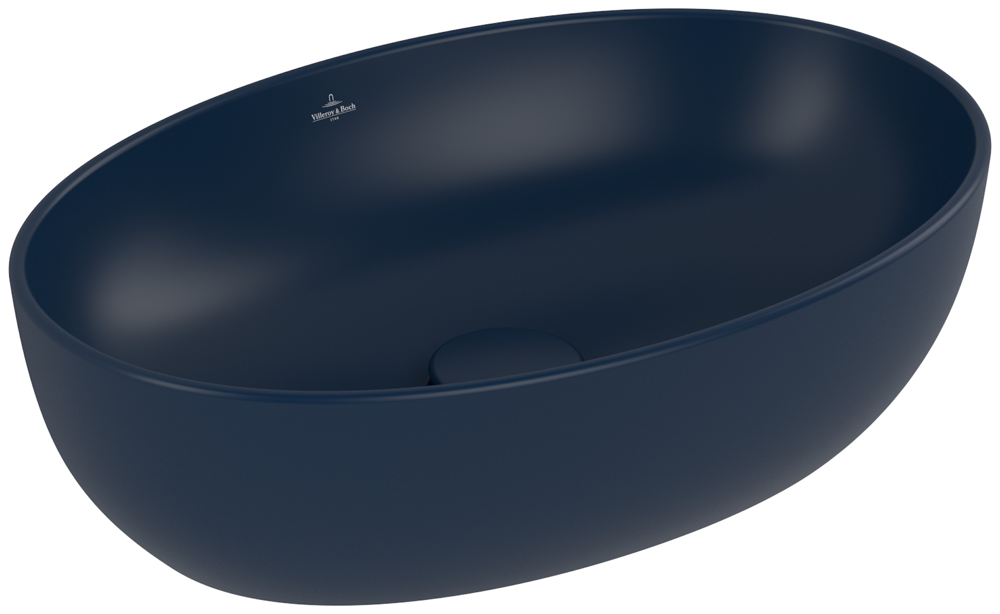 Darmowa Dostawa - Umywalka 48x32.5 cm owalna nablatowa niebieska Villeroy & Boch Artis 438848R6
