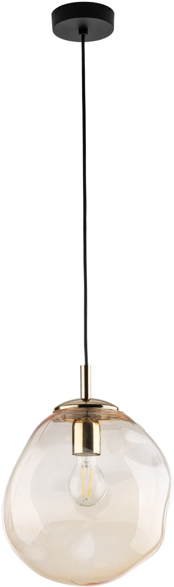 Darmowa Dostawa - Lampa wisząca 1x15 W czarna-bursztynowa TK Lighting Sol 10083