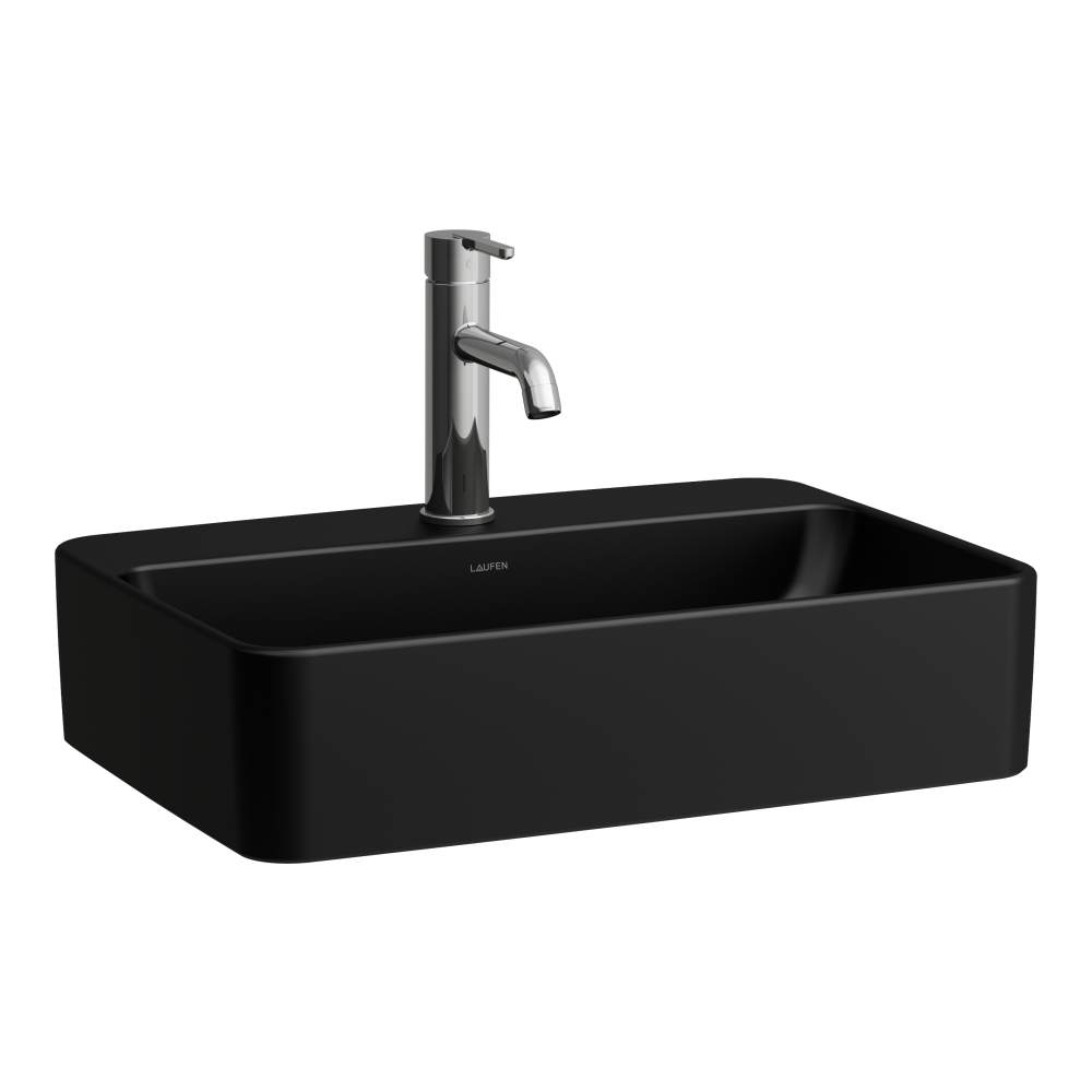 Darmowa Dostawa - Umywalka 55x38 cm prostokątna nablatowa czarna Laufen Savoy H8169457161111