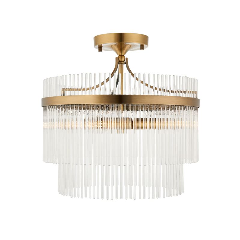 Lampa wisząca Endon MARIETTA antyczna mosiężna 3xE14x15W IP20 wym:39,5x40x40cm - 1 szt.