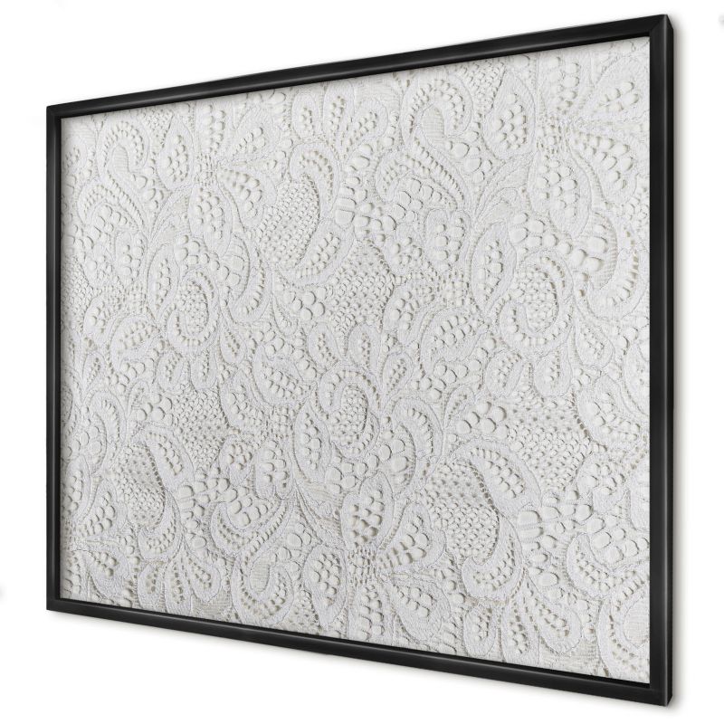 Tablica magnetyczna dekoracyjna Wallfluent 80x60 Ażurowa elegancja w czarnej ramie 1szt