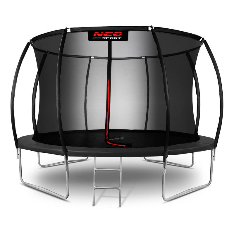 Trampolina ogrodowa Neo-Sport 374cm 12ft + drabinka + siatka wewnetrzna 1szt.