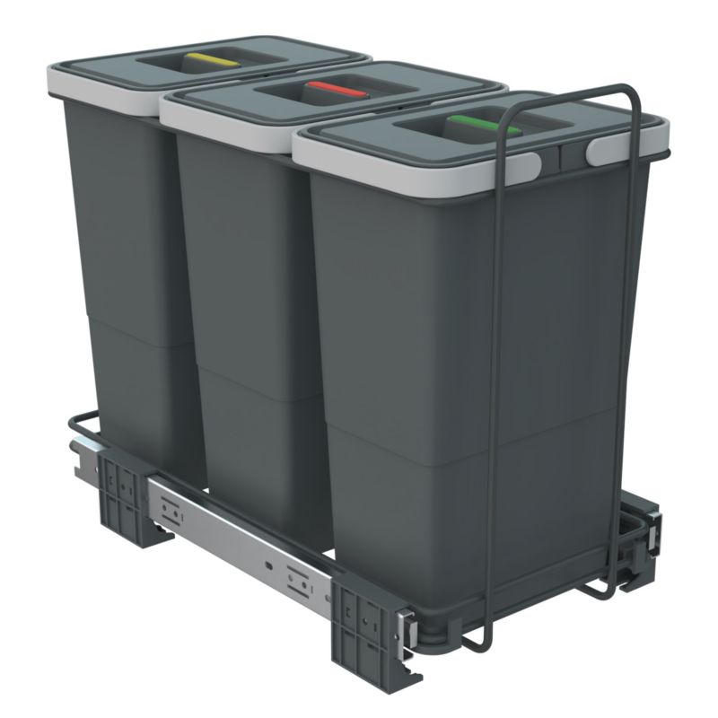 Sortownik na śmieci Elletipi Ecofil do szafki 3 kosze 8l+8l+8l - 1 kpl