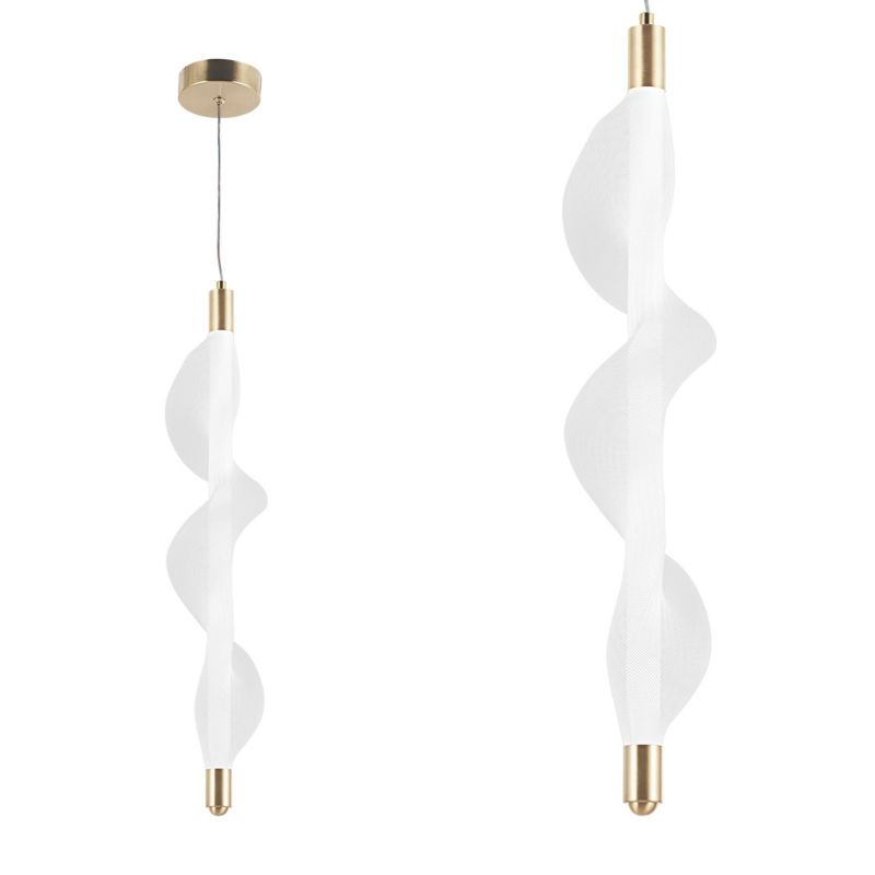 Lampa Sufitowa Wisząca Toolight Led G008-1Cp Biały Złoty