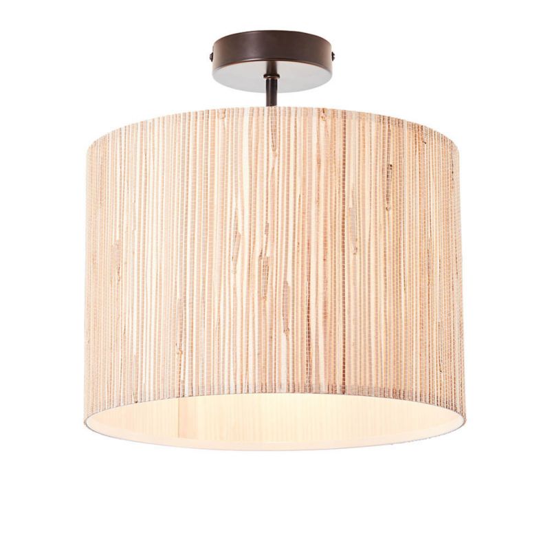 Lampa wisząca Endon LONGSHORE beżowa 1xE27x20W IP20 wym:32x30x30cm - 1 szt.