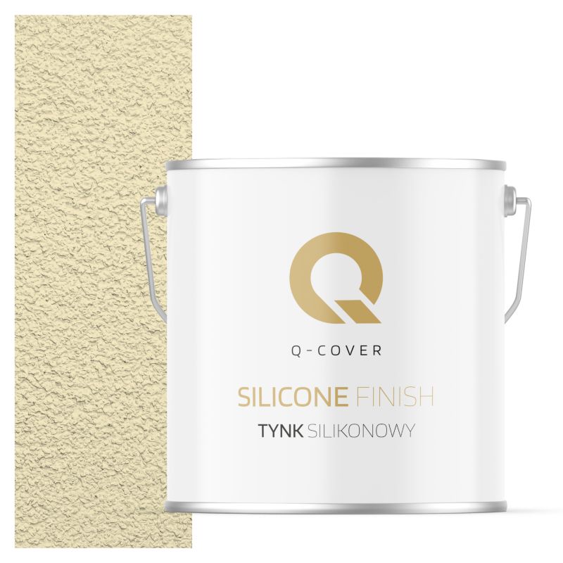 Tynk Silikonowy Elewacyjny Baranek 2.0mm Q-Cover Żółty jasny F622 7KG