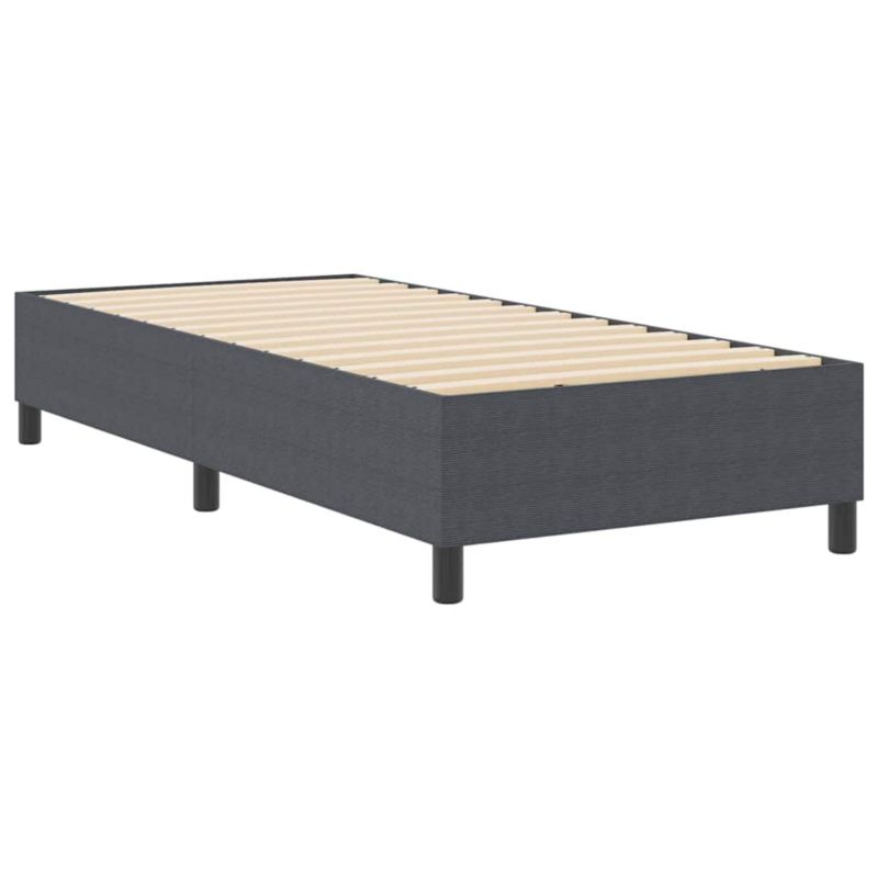Łóżko tapicerowane WaszeMeble 90x200 cm Ciemnoszary sztruks WM-3337388 1 szt.
