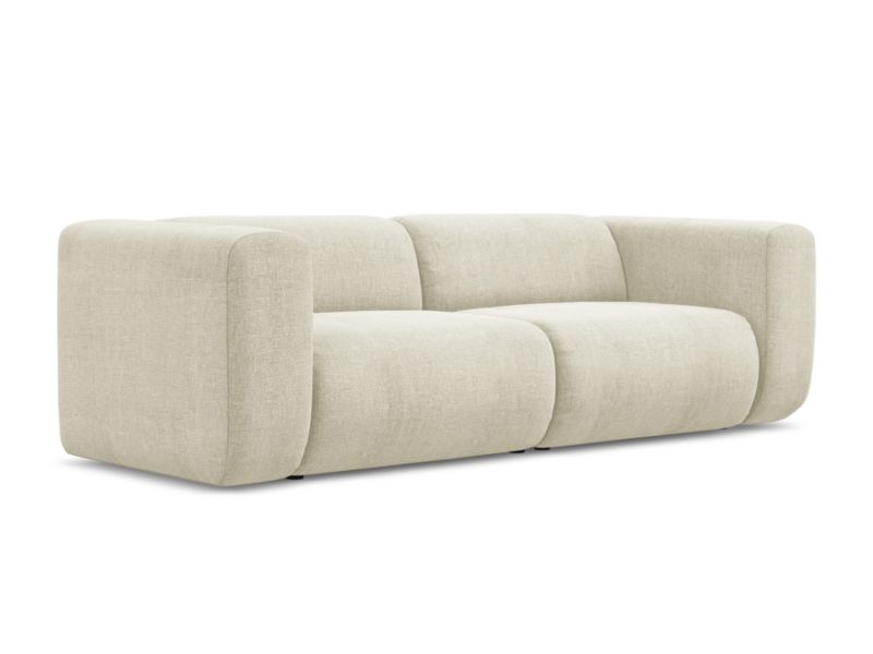 3-osobowa kanapa modułowa LaMiaSofa Bari z tkaniny szenilowej 228x89 cm beżowy 1 szt.