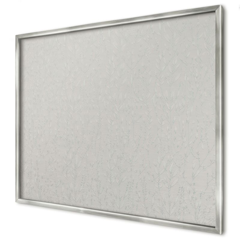Ozdobna tablica magnetyczna Wallfluent 80x60 Roślinny wzór w srebrnej ramie 1szt
