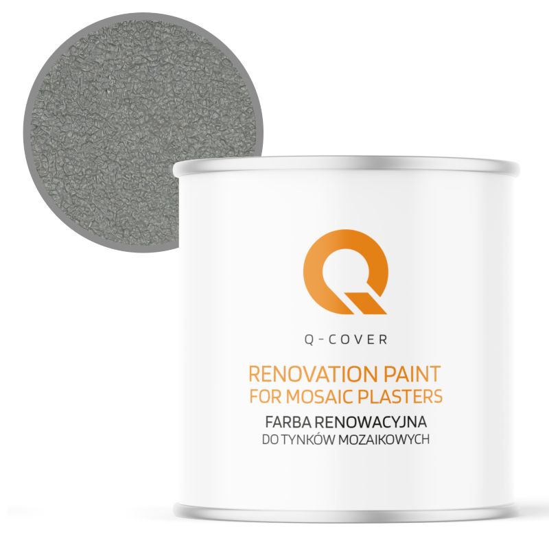 Farba Renowacyjna dla Tynku Mozaikowego Q-Cover Szary Agatowy RAL7038 2.5L
