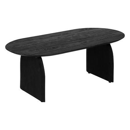 Stolik kawowy Isana ATMOSPHERA stolik owalny drewniany czarny nowoczesny mango 120x60 cm 1 szt.