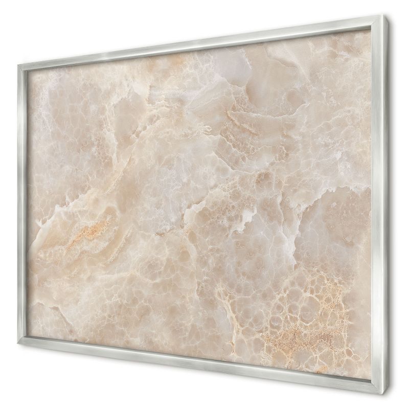 Dekoracyjna tablica magnetyczna Wallfluent 70x50 Kremowy marmur w srebrnej ramie 1szt
