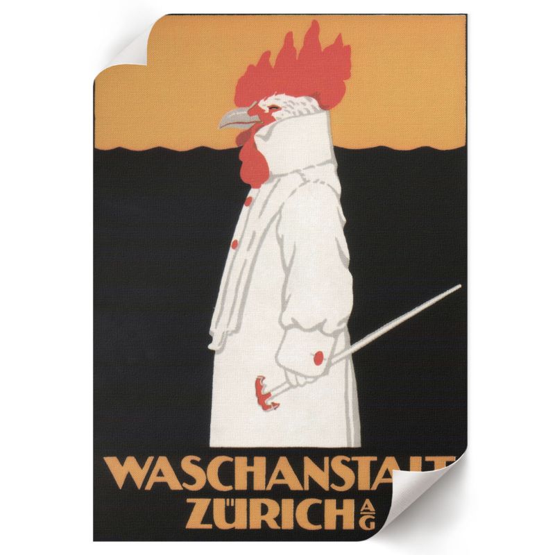 Plakat Premium ArtPrintCave 21x29,7 cm Waschanstalt Zurich Robert Hardmeyer 1 szt.