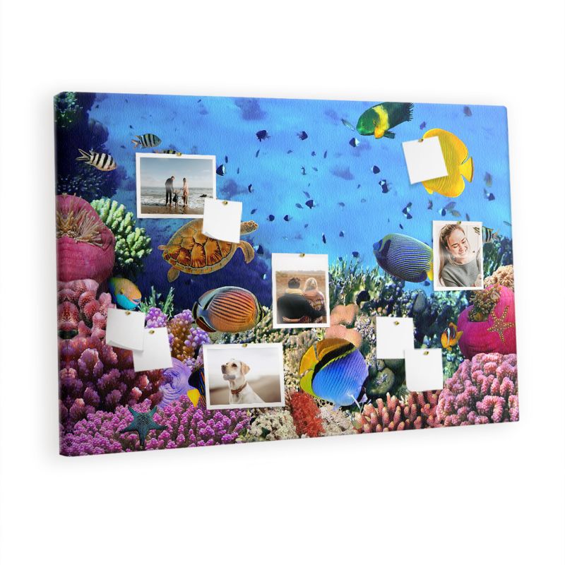 Obraz Tablica Korkowa Tulup 120x80 cm Podwodne życie Na zdjęcia i notatki Pinezki metaliczne 1 kpl