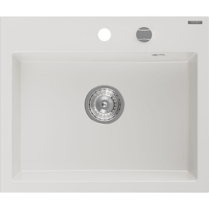 Zlewozmywak wpuszczany Mexen Oscar 1-komorowy czarny 580x490 mm - 6519581000-77-G 1 szt.