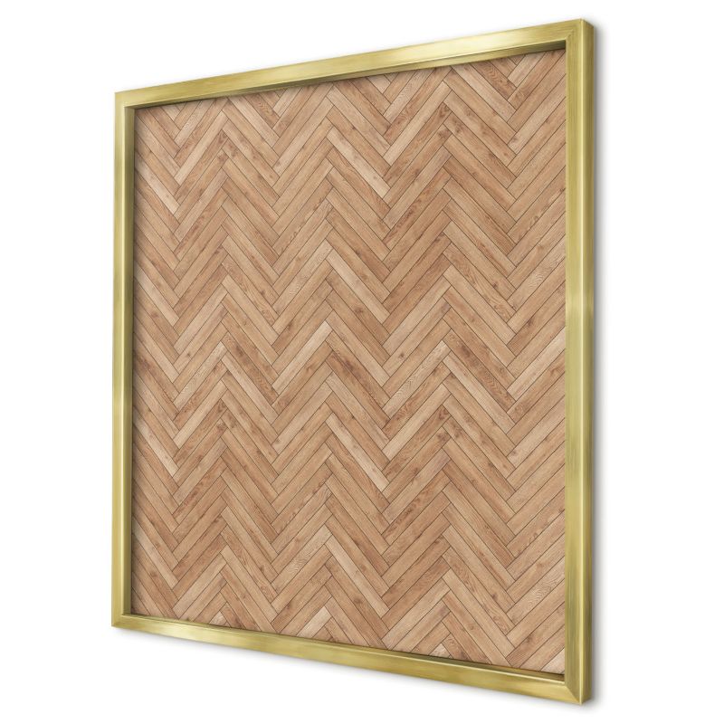 Tablica magnetyczna ozdobna Wallfluent 50x50 Wzór jodełki w złotej ramie 1szt