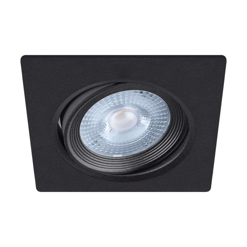 Oprawa wpuszczana kwadratowe ruchome zmienna barwa Struhm MONI czarna 9 cm LED 5W 3000K/4300K/6500K 530lm IP20 - 1 szt.