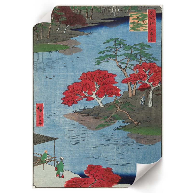Plakat Do Salonu ArtPrintCave 21x29,7 cm Jesień w świątyni Utagawa Hiroshige 1 szt.