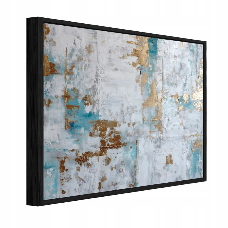 Obraz W Ramie WALLARENA Do Sypialni Salonu Na Płótnie Marmur Beton Abstrakcja Szary 60x40 cm PPR16340O4 1 szt.