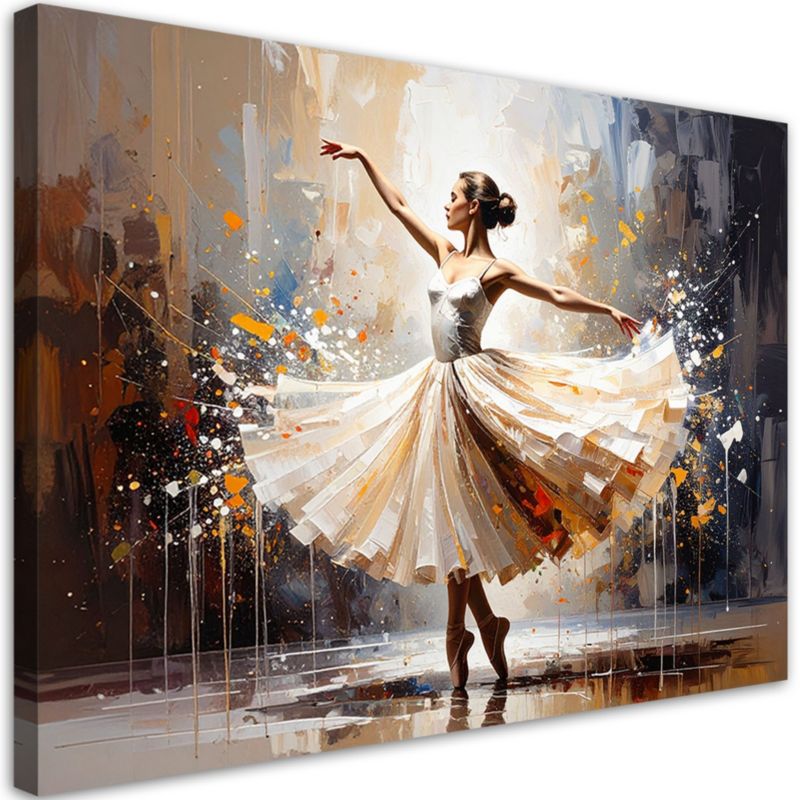 Obraz do salonu sypialni kuchni biura Feeby Baletnica tancerka kobieta 90x60cm 1szt