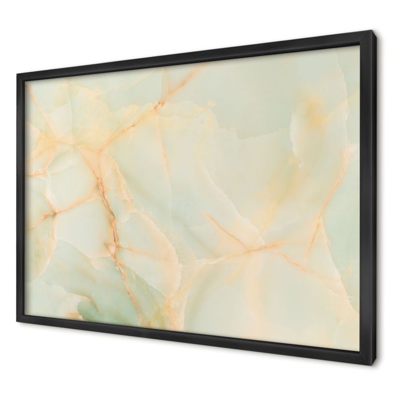 Ozdobna tablica na magnesy Wallfluent 60x40 Marmurowa elegancja w czarnej ramie 1szt