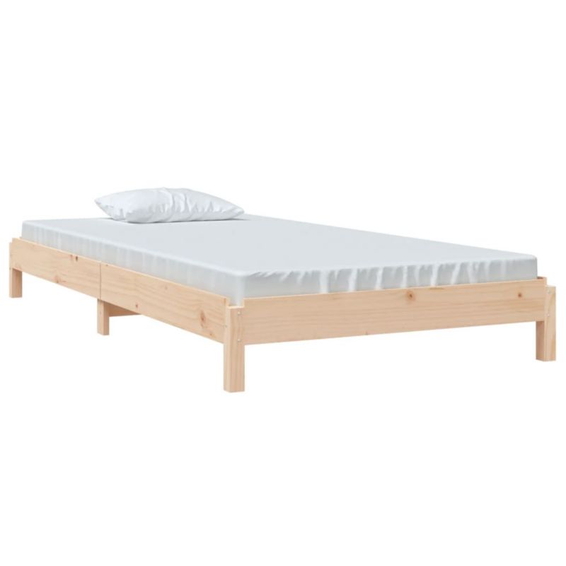 Łóżko drewniane WaszeMeble 75x190 cm brązowe WM-820407 1 szt.