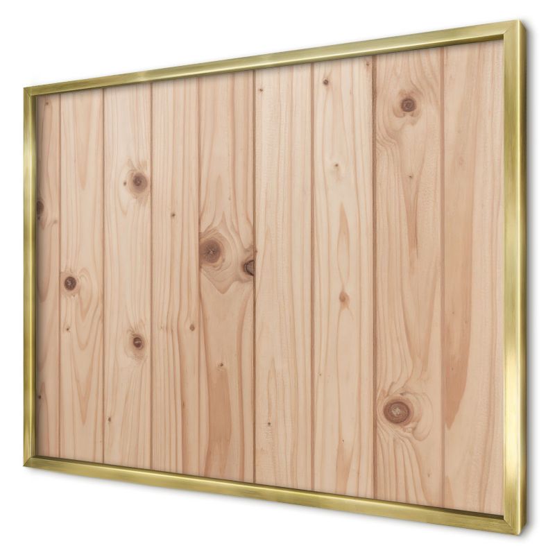 Tablica magnetyczna ozdobna Wallfluent 70x50 Drewniany wzór w złotej ramie 1szt