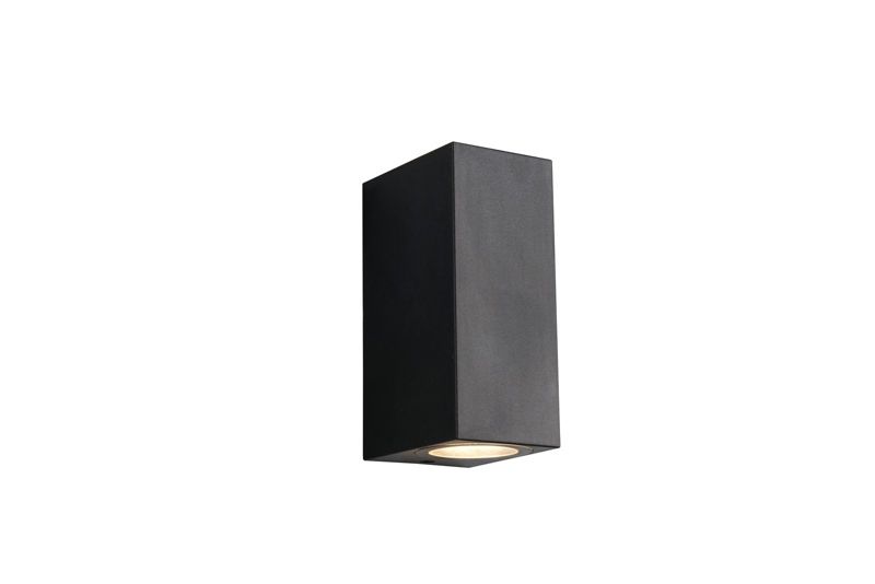 Kinkiet zewnętrzny prostokątny góra-dół RL SORIA czarny 2xGU10x5W IP44 wym:15,5x7x9cm - 1 szt.