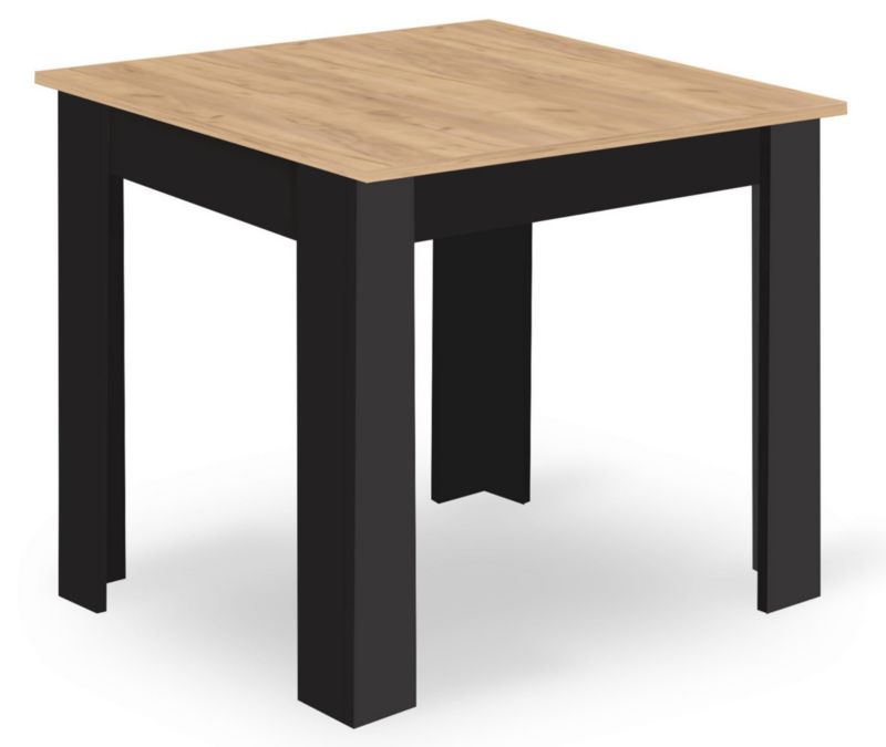 Stół Songmics 80x80x75cm dąb artisan nogi czarne do kuchni, jadalni 1 szt.