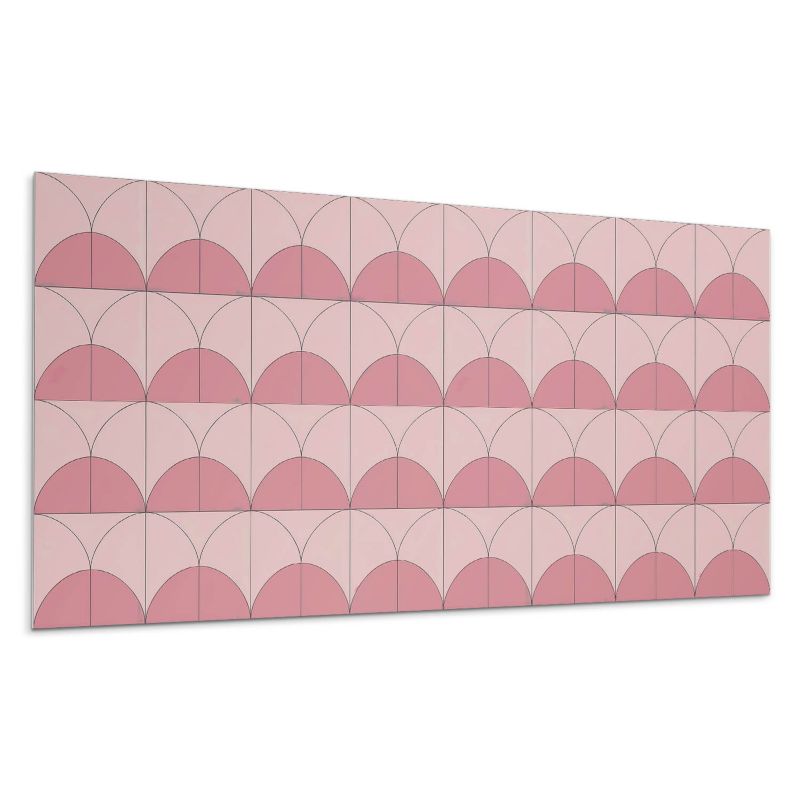 Panele samoprzylepne Wallfluent 40x20 cm Geometria półkol w harmonijnym układzie 10 szt.