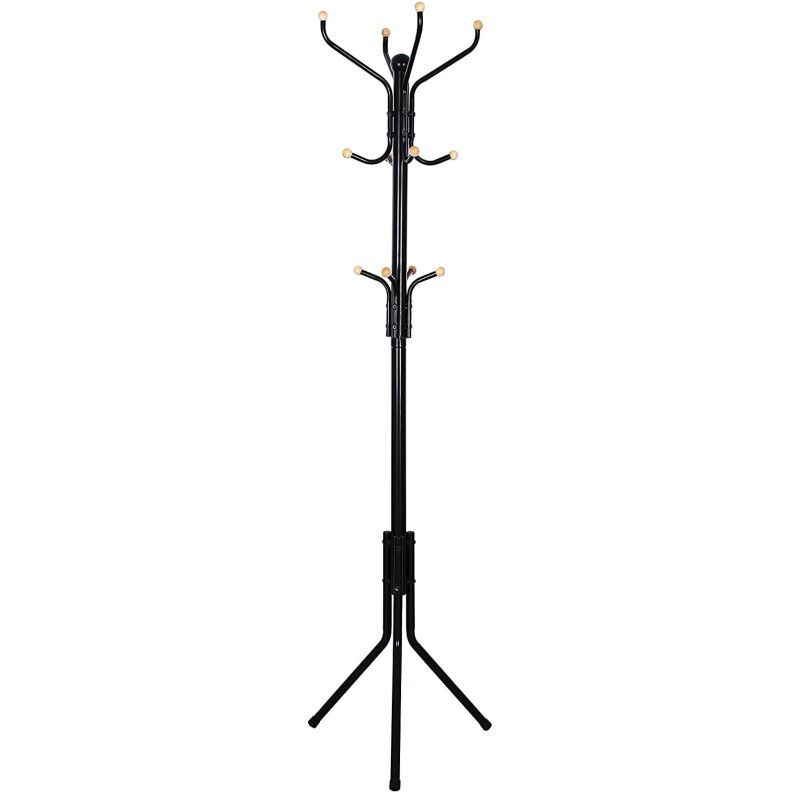 Wieszak na ubrania Songmics 182 cm stojący, podłogowy czarny na kurtki 1 szt.