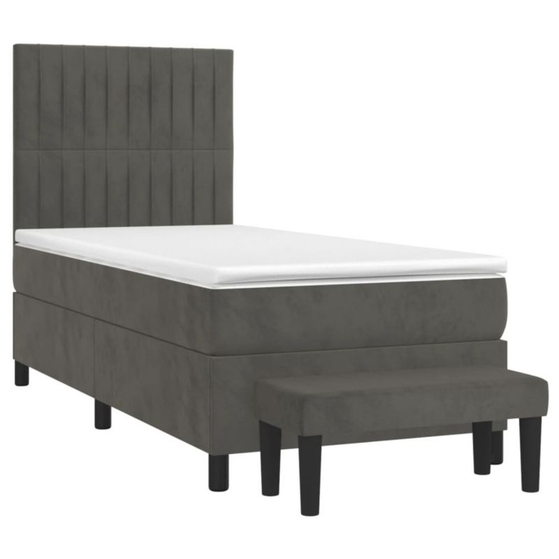 Łóżko kontynentalne WaszeMeble 90x200 cm ciemnoszary WM-3137942 1 szt.